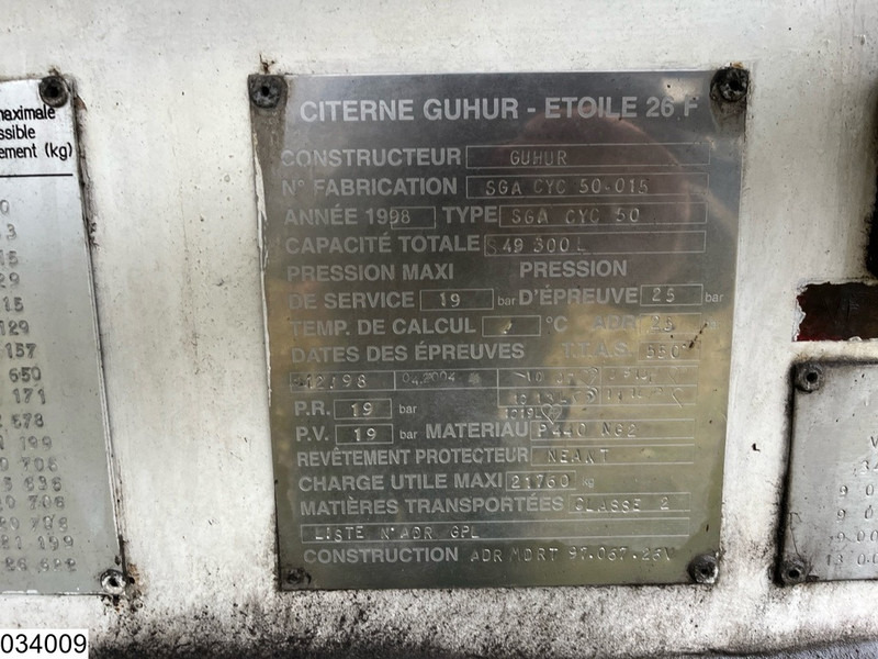 Guhur Gas 49300 liter, LPG GPL Butane gas, 1 Comp - Puspiekabe cisterna: foto 3 Guhur Gas 49300 liter, LPG GPL Butane gas, 1 Comp - Puspiekabe cisterna: foto 3