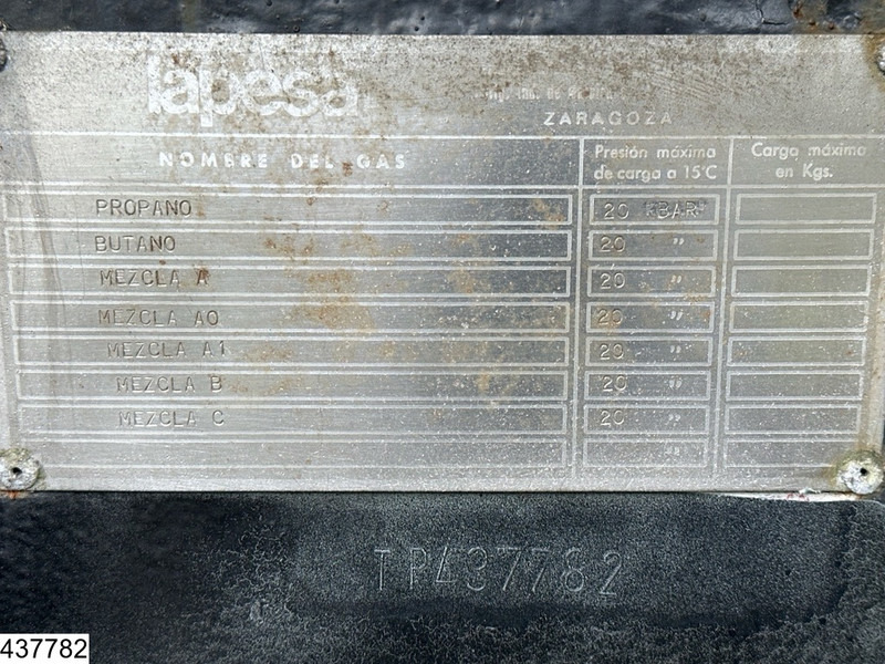 Puspiekabe cisterna Lapesa gas 47771 Liter, LPG GPl Gas tank, Steel Suspension: foto 12
