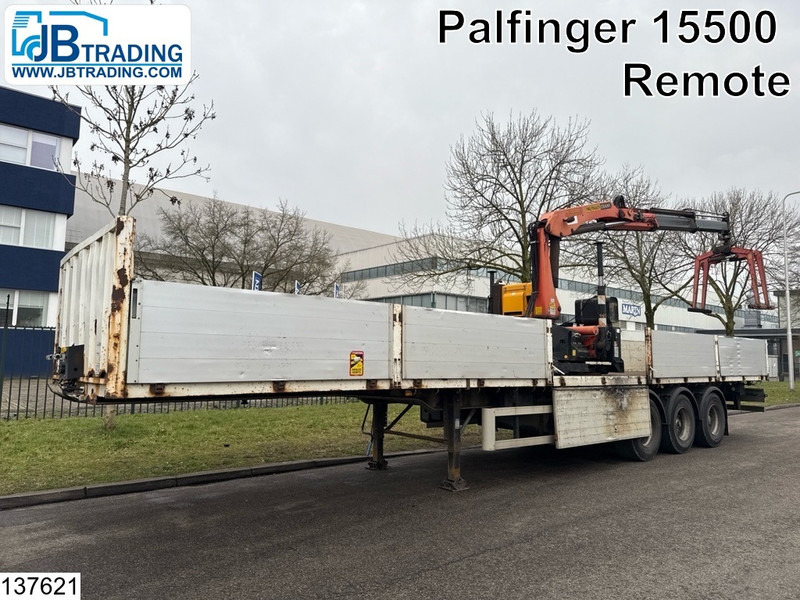 Lecitrailer open laadbak Palfinger PK15500, Remote - Bortu puspiekabe/ Platforma: foto 1 Lecitrailer open laadbak Palfinger PK15500, Remote - Bortu puspiekabe/ Platforma: foto 1