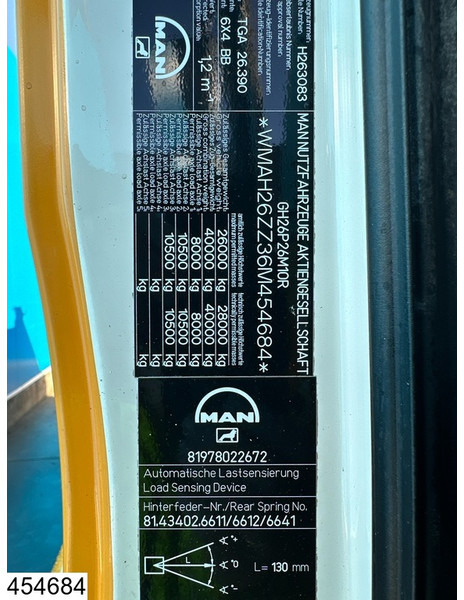 Kravas automašīna pašizgāzējs MAN TGA 26 390 6x4, Manual, Steel suspension: foto 14 Kravas automašīna pašizgāzējs MAN TGA 26 390 6x4, Manual, Steel suspension: foto 14