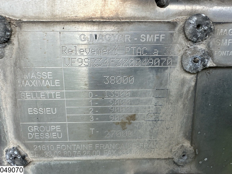 Magyar Chemie 32550 Liter, 1 Comp - Puspiekabe cisterna: foto 2 Magyar Chemie 32550 Liter, 1 Comp - Puspiekabe cisterna: foto 2