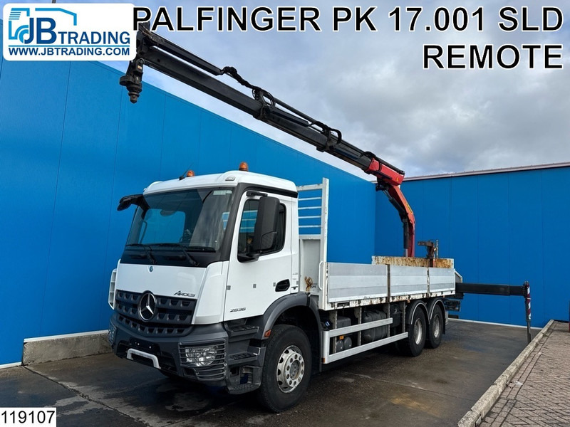 Mercedes-Benz Arocs 2636 6x4, EURO 6, Palfinger, Leaf suspension - Bortu kravas automašīna/ Platforma, Kravas auto ar manipulatoru: foto 1 Mercedes-Benz Arocs 2636 6x4, EURO 6, Palfinger, Leaf suspension - Bortu kravas automašīna/ Platforma, Kravas auto ar manipulatoru: foto 1