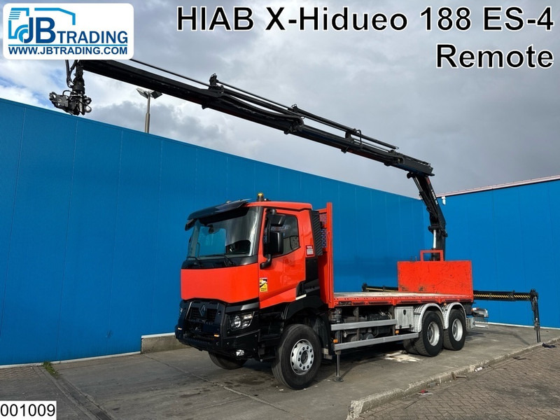 Renault C 380 6x4, EURO 6, Hiab, Remote - Bortu kravas automašīna/ Platforma, Kravas auto ar manipulatoru: foto 1 Renault C 380 6x4, EURO 6, Hiab, Remote - Bortu kravas automašīna/ Platforma, Kravas auto ar manipulatoru: foto 1