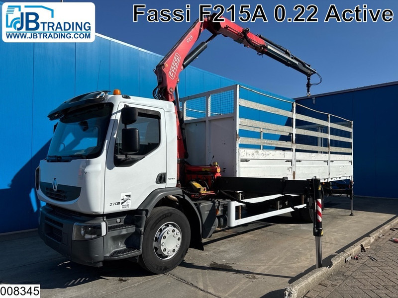 Renault Premium 270 Dxi EURO 5, Fassi, Manual - Bortu kravas automašīna/ Platforma, Kravas auto ar manipulatoru: foto 1 Renault Premium 270 Dxi EURO 5, Fassi, Manual - Bortu kravas automašīna/ Platforma, Kravas auto ar manipulatoru: foto 1