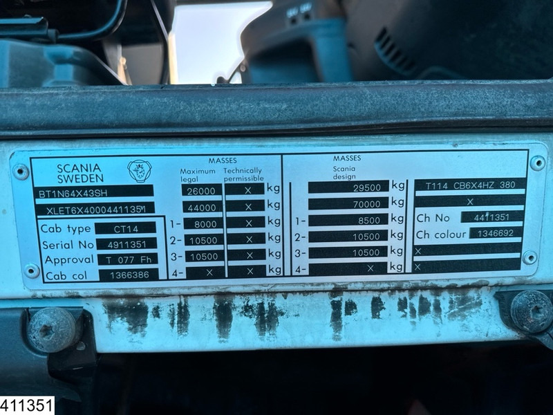 Kravas automašīna pašizgāzējs Scania 114 380 6X4, EURO 2, Retarder, Manual, Steel Suspension: foto 7
