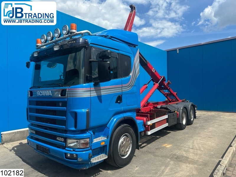 Scania 124 420 6X2, EURO 3, Retarder, Meiller - Pacēlājs ar āķi: foto 1 Scania 124 420 6X2, EURO 3, Retarder, Meiller - Pacēlājs ar āķi: foto 1