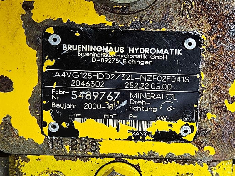 Brueninghaus Hydromatik A4VG125HDD2/32L-Drive pump/Fahrpumpe/Rijpomp - Hidraulika - Celtniecības tehnika: foto 5 Brueninghaus Hydromatik A4VG125HDD2/32L-Drive pump/Fahrpumpe/Rijpomp - Hidraulika - Celtniecības tehnika: foto 5