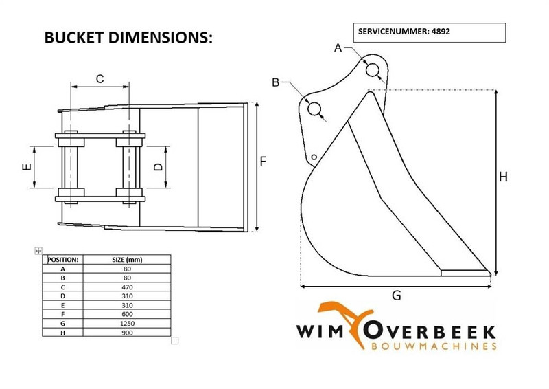 Liebherr 0,60 mtr - Bucket/Schaufel/Dichte bak - Kauss: foto 5 Liebherr 0,60 mtr - Bucket/Schaufel/Dichte bak - Kauss: foto 5