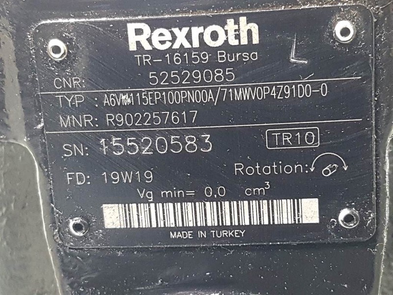 Manitou MLT630/730-52529085-A6VM115EP100PN00A-Drive motor - Hidraulika - Celtniecības tehnika: foto 4 Manitou MLT630/730-52529085-A6VM115EP100PN00A-Drive motor - Hidraulika - Celtniecības tehnika: foto 4