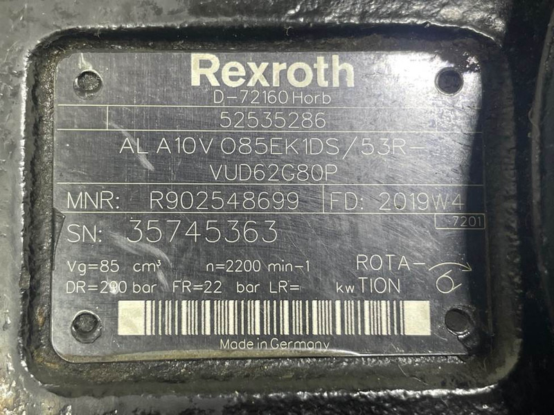 Hidraulika - Celtniecības tehnika Manitou MLT840/841/1040/1041-52535286-Load sensing pump: foto 6