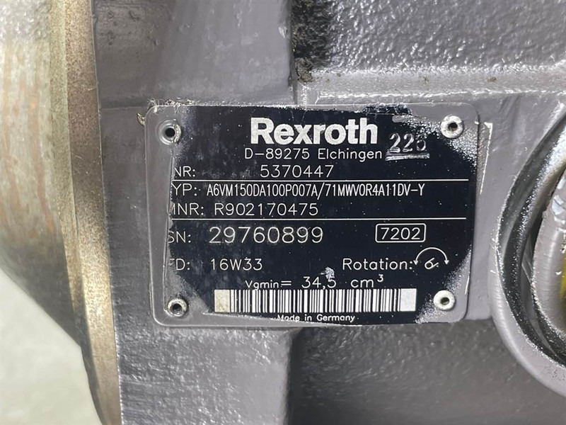 Hidraulika - Celtniecības tehnika Mecalac 12MTX-5370447-Rexroth A6VM150-Drive motor/Rijmotor: foto 10