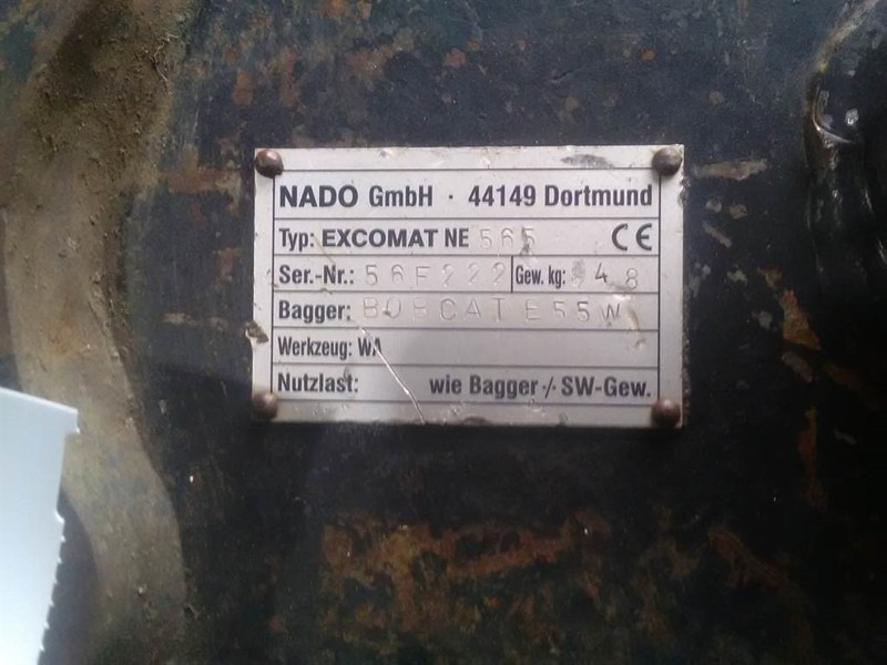 NADO Excomat NE 565 - Bobcat - Quick coupler - Ātrā sakabe: foto 4 NADO Excomat NE 565 - Bobcat - Quick coupler - Ātrā sakabe: foto 4