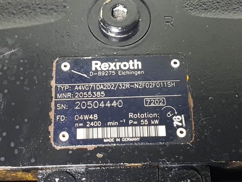 Rexroth A4VG71DA2D2/32R-R902055385-Drive pump/Fahrpumpe - Hidraulika - Celtniecības tehnika: foto 4 Rexroth A4VG71DA2D2/32R-R902055385-Drive pump/Fahrpumpe - Hidraulika - Celtniecības tehnika: foto 4
