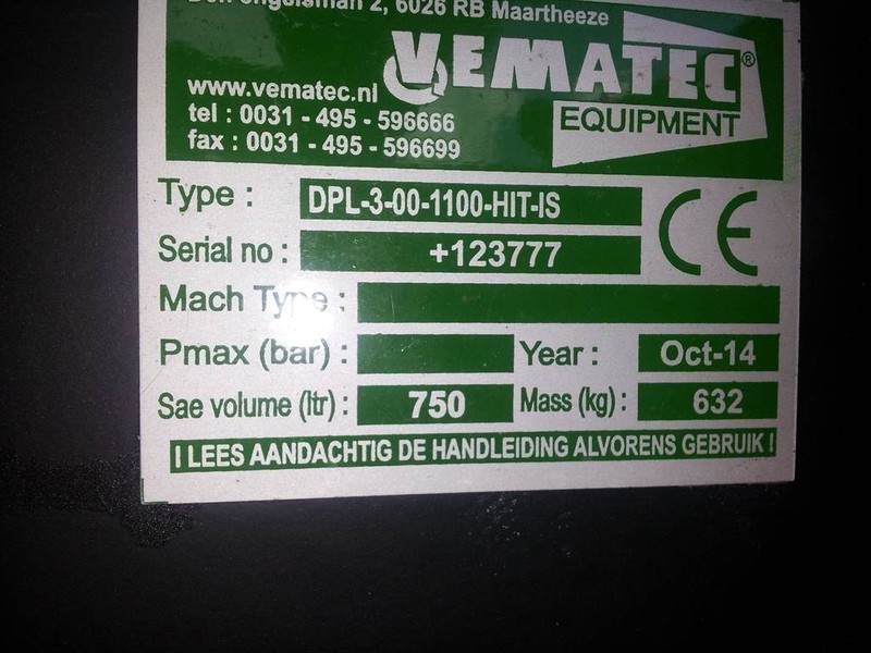 Kauss Vematac DPL-3-00-1100-HIT-IS - Bucket/Schaufel/Dic: foto 6
