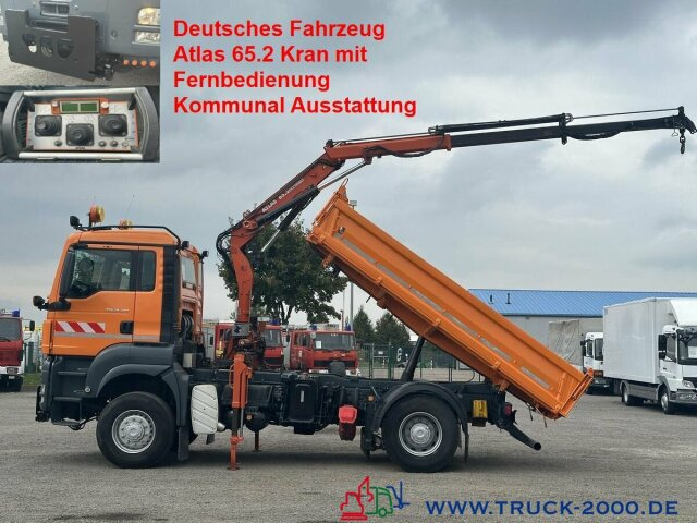 MAN 18.320 4x4 Atlas Kran + Winterdienstausstattung - Kravas automašīna pašizgāzējs, Kravas auto ar manipulatoru: foto 1 MAN 18.320 4x4 Atlas Kran + Winterdienstausstattung - Kravas automašīna pašizgāzējs, Kravas auto ar manipulatoru: foto 1