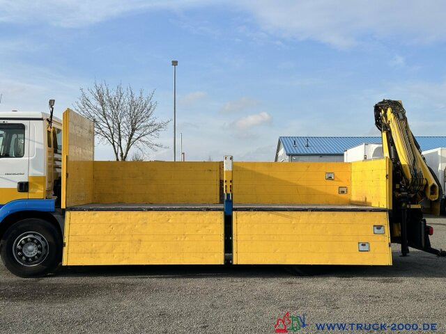 Kravas auto ar manipulatoru, Bortu kravas automašīna/ Platforma MAN TGM 18.250 Kran Hiab 099 gefaltet am Heck 1.Hand: foto 12