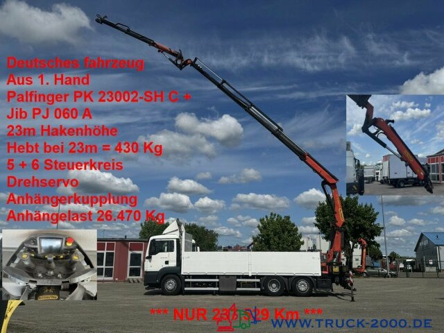 MAN TGS 26.400 PK 23002 mit Jib 23m Hakenhöhe 237TKM - Bortu kravas automašīna/ Platforma, Kravas auto ar manipulatoru: foto 1 MAN TGS 26.400 PK 23002 mit Jib 23m Hakenhöhe 237TKM - Bortu kravas automašīna/ Platforma, Kravas auto ar manipulatoru: foto 1