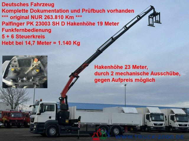 MAN TGS 26.420 Palfinger Pk23002SH 19m H.Höhe 263TKM - Kravas auto ar manipulatoru, Bortu kravas automašīna/ Platforma: foto 1 MAN TGS 26.420 Palfinger Pk23002SH 19m H.Höhe 263TKM - Kravas auto ar manipulatoru, Bortu kravas automašīna/ Platforma: foto 1