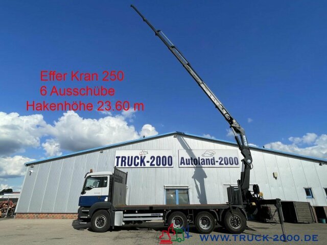 MAN TGS 35.400 8x4 Effer 250 6S Höhe 23,5m NL:16,3T - Bortu kravas automašīna/ Platforma, Kravas auto ar manipulatoru: foto 1 MAN TGS 35.400 8x4 Effer 250 6S Höhe 23,5m NL:16,3T - Bortu kravas automašīna/ Platforma, Kravas auto ar manipulatoru: foto 1