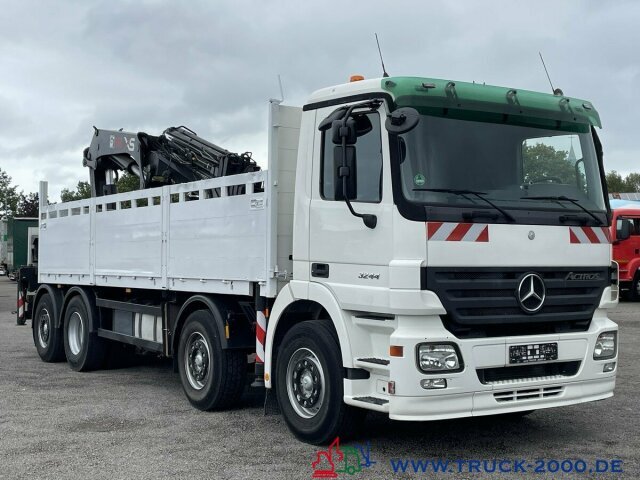Bortu kravas automašīna/ Platforma, Kravas auto ar manipulatoru Mercedes-Benz Actros 3244 Hiab 377 FlyJib+ Winde Hakenhöhe 30m: foto 11