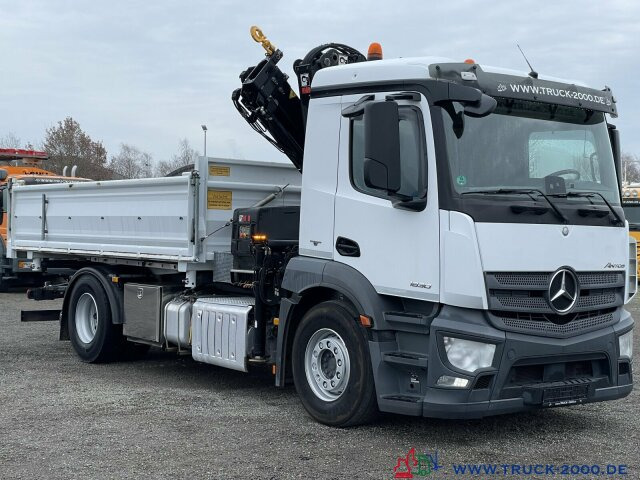 Kravas automašīna pašizgāzējs, Kravas auto ar manipulatoru Mercedes-Benz Antos 1830 Hiab X-HIDUO138E2 Kran +FB 5+6 Kreis: foto 9
