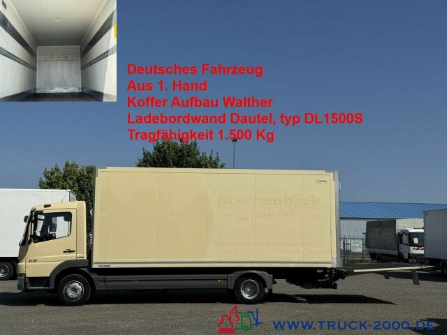 Mercedes-Benz Atego 818 Koffer Ladebordwand Dautel 1.500 Kg - Furgons ar slēgtā virsbūve: foto 1 Mercedes-Benz Atego 818 Koffer Ladebordwand Dautel 1.500 Kg - Furgons ar slēgtā virsbūve: foto 1