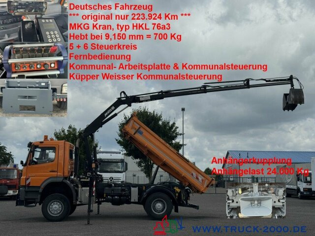 Mercedes-Benz Axor 2133 4x4 Kipper Kran Winterdienstausstat. - Kravas automašīna pašizgāzējs, Kravas auto ar manipulatoru: foto 1 Mercedes-Benz Axor 2133 4x4 Kipper Kran Winterdienstausstat. - Kravas automašīna pašizgāzējs, Kravas auto ar manipulatoru: foto 1