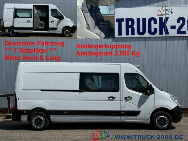 Opel Movano F3500 Mixto 7 Sitzer Hoch & Lang + AHK - Kravas mikroautobuss: foto 1 Opel Movano F3500 Mixto 7 Sitzer Hoch & Lang + AHK - Kravas mikroautobuss: foto 1