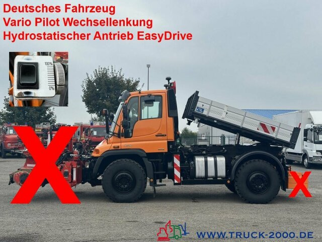 Unimog U 500 Vario Pilot Wechsellenkung EasyDrive Klima - Kravas automašīna pašizgāzējs: foto 1 Unimog U 500 Vario Pilot Wechsellenkung EasyDrive Klima - Kravas automašīna pašizgāzējs: foto 1