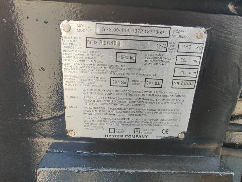 Autokrāvējs Hyster Forklift free lift / triple / side shift H60XM: foto 10