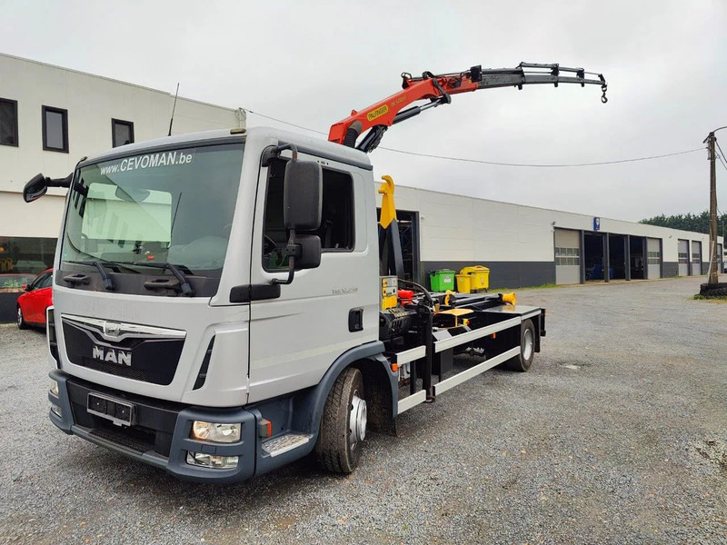 MAN TGL 12.250 Container + Palfinger PK5001 Remote - Pacēlājs ar āķi, Kravas auto ar manipulatoru: foto 1 MAN TGL 12.250 Container + Palfinger PK5001 Remote - Pacēlājs ar āķi, Kravas auto ar manipulatoru: foto 1