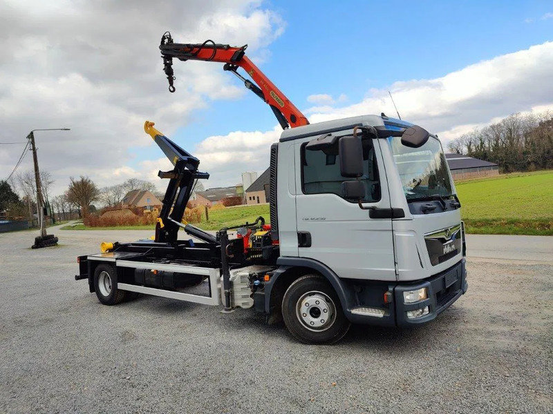 MAN TGL 12.250 Containersysteem Jimeca met kraan Palfinger PK4501 - Pacēlājs ar āķi, Kravas auto ar manipulatoru: foto 2 MAN TGL 12.250 Containersysteem Jimeca met kraan Palfinger PK4501 - Pacēlājs ar āķi, Kravas auto ar manipulatoru: foto 2