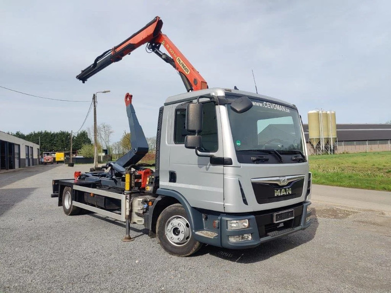 MAN TGL 12.250 Containersysteem met kraan Palfinger PK9001 + Remote - Pacēlājs ar āķi, Kravas auto ar manipulatoru: foto 2 MAN TGL 12.250 Containersysteem met kraan Palfinger PK9001 + Remote - Pacēlājs ar āķi, Kravas auto ar manipulatoru: foto 2