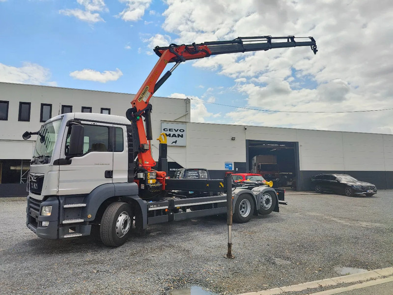 MAN TGS 26.420 Container / Palfinger PK18002 - Pacēlājs ar āķi, Kravas auto ar manipulatoru: foto 1 MAN TGS 26.420 Container / Palfinger PK18002 - Pacēlājs ar āķi, Kravas auto ar manipulatoru: foto 1