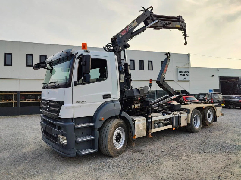 Mercedes-Benz Axor 2536 Euro5 container multilift crane HIAB 220 - Pacēlājs ar āķi, Kravas auto ar manipulatoru: foto 1 Mercedes-Benz Axor 2536 Euro5 container multilift crane HIAB 220 - Pacēlājs ar āķi, Kravas auto ar manipulatoru: foto 1