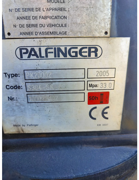 Palfinger Year 2005 PK20002 remote 4x hydraulic - Strēle: foto 5 Palfinger Year 2005 PK20002 remote 4x hydraulic - Strēle: foto 5