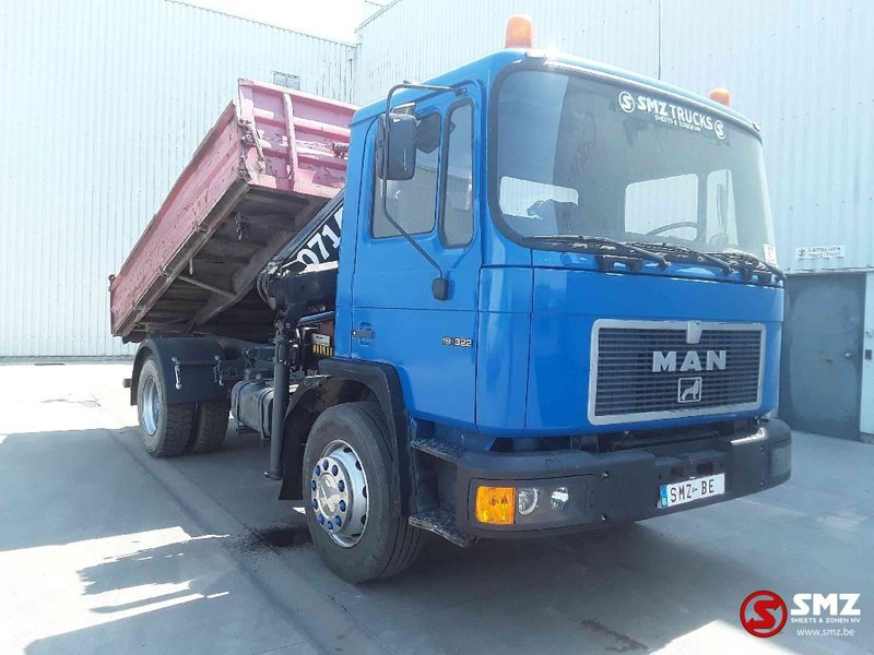 MAN 19.322 hiab 071 - Kravas automašīna pašizgāzējs, Kravas auto ar manipulatoru: foto 1 MAN 19.322 hiab 071 - Kravas automašīna pašizgāzējs, Kravas auto ar manipulatoru: foto 1
