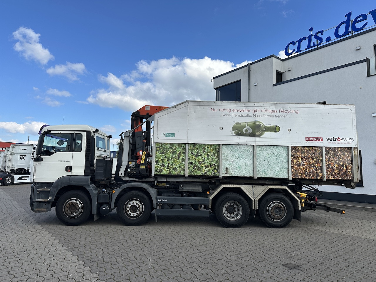 MAN TGS 35.400 8x2 Intarder PK 16502 Glasmulde - Pacēlājs ar āķi, Kravas auto ar manipulatoru: foto 5 MAN TGS 35.400 8x2 Intarder PK 16502 Glasmulde - Pacēlājs ar āķi, Kravas auto ar manipulatoru: foto 5