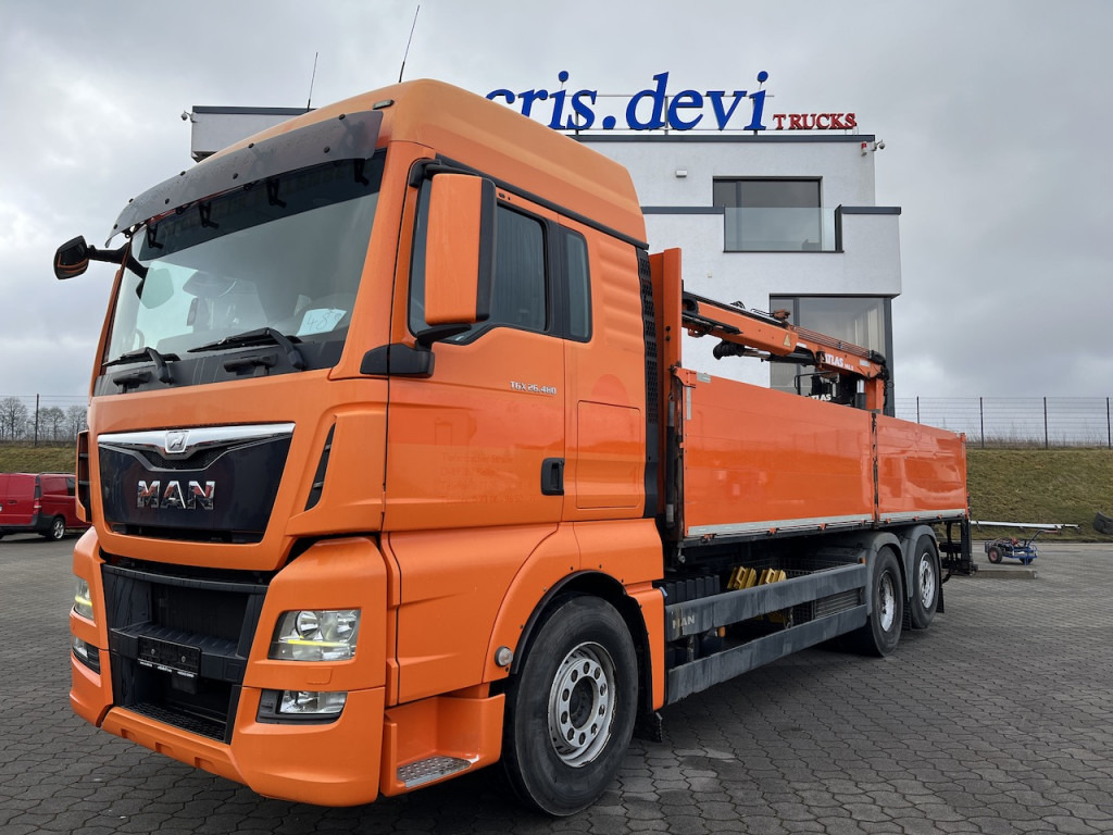 MAN TGX 26.480 6x2 Atlas 145.2 Baustoff - Bortu kravas automašīna/ Platforma, Kravas auto ar manipulatoru: foto 1 MAN TGX 26.480 6x2 Atlas 145.2 Baustoff - Bortu kravas automašīna/ Platforma, Kravas auto ar manipulatoru: foto 1