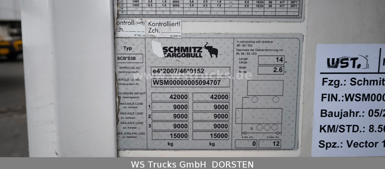 Schmitz Cargobull SKO 24 Kühlauflieger Vector 1550 Strom/Diesel - Puspiekabe slēgtā virsbūve: foto 5 Schmitz Cargobull SKO 24 Kühlauflieger Vector 1550 Strom/Diesel - Puspiekabe slēgtā virsbūve: foto 5