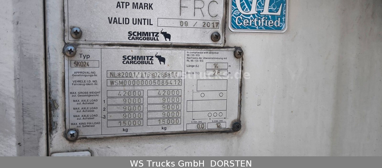 Schmitz Cargobull SKO 24 Kühlauflieger Vector 1850 MT, Bi-Temp - Puspiekabe slēgtā virsbūve: foto 4 Schmitz Cargobull SKO 24 Kühlauflieger Vector 1850 MT, Bi-Temp - Puspiekabe slēgtā virsbūve: foto 4