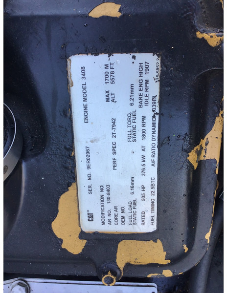 Caterpillar 3408C 9ER-1308403 USED - Dzinējs - Celtniecības tehnika: foto 5 Caterpillar 3408C 9ER-1308403 USED - Dzinējs - Celtniecības tehnika: foto 5