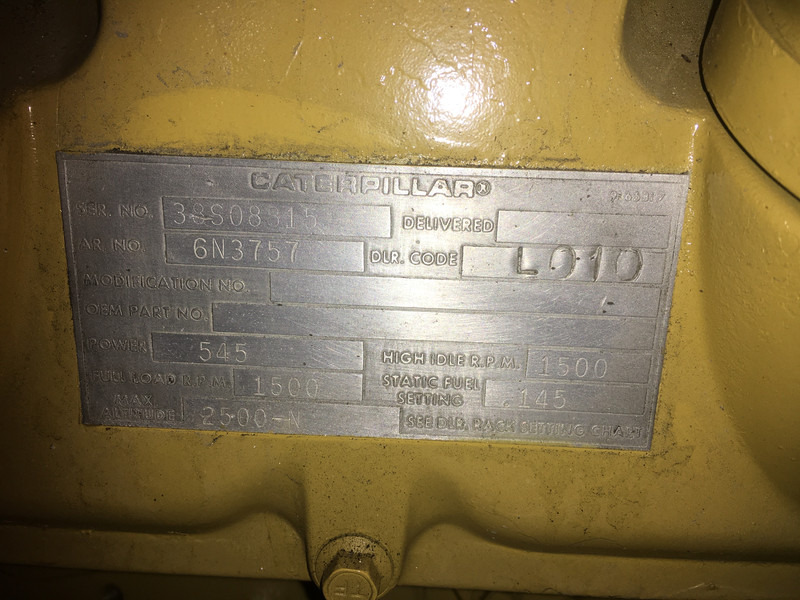 Elektroģenerators Caterpillar 3412 38S GENERATOR 468 KVA USED: foto 8