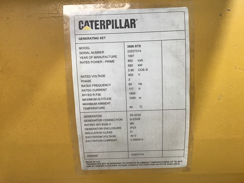 Elektroģenerators Caterpillar 3512 GENERATOR 850 KVA USED: foto 6 Elektroģenerators Caterpillar 3512 GENERATOR 850 KVA USED: foto 6