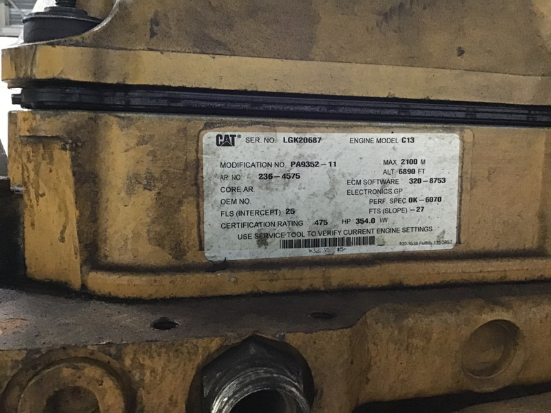 Celtniecības tehnika Caterpillar C13 LGK-2364575 FOR PARTS: foto 6