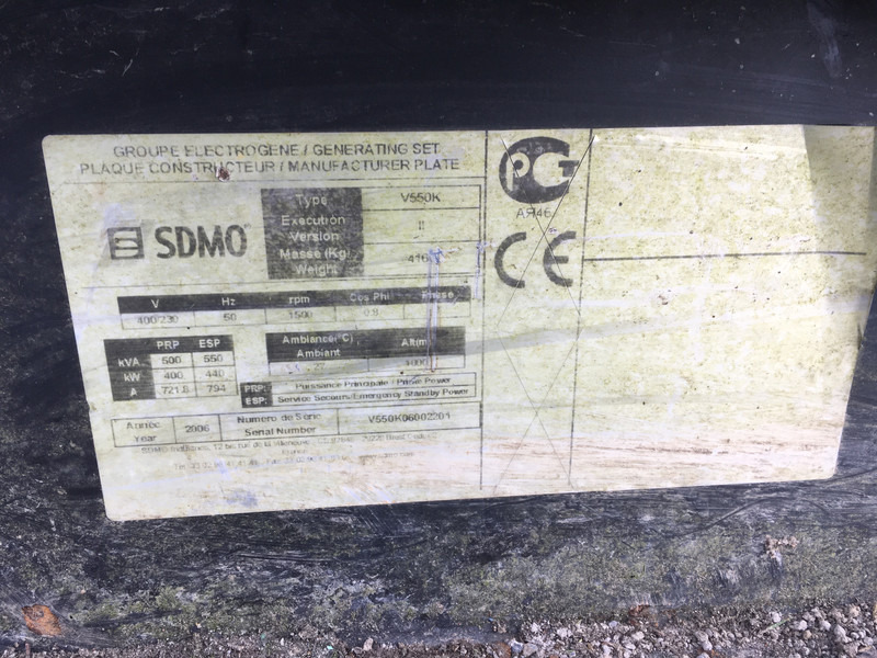 Volvo V550K GENERATOR 550KVA USED - Elektroģenerators: foto 5 Volvo V550K GENERATOR 550KVA USED - Elektroģenerators: foto 5