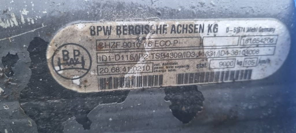 BPW Traileraxle 22,5'' SHZF-9010-15 ECO-P 9000kg - Asis un rezerves daļas - Kravas automašīna: foto 4 BPW Traileraxle 22,5'' SHZF-9010-15 ECO-P 9000kg - Asis un rezerves daļas - Kravas automašīna: foto 4