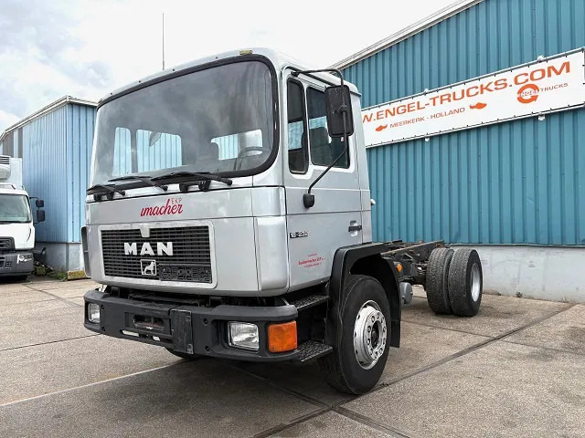 MAN 18 18.232 4x2 FULL STEEL CHASSIS (MANUAL GEARBOX / FULL STEEL SUSPENSION / REDUCTION AXLE) - Šasija kravas automašīna: foto 1 MAN 18 18.232 4x2 FULL STEEL CHASSIS (MANUAL GEARBOX / FULL STEEL SUSPENSION / REDUCTION AXLE) - Šasija kravas automašīna: foto 1