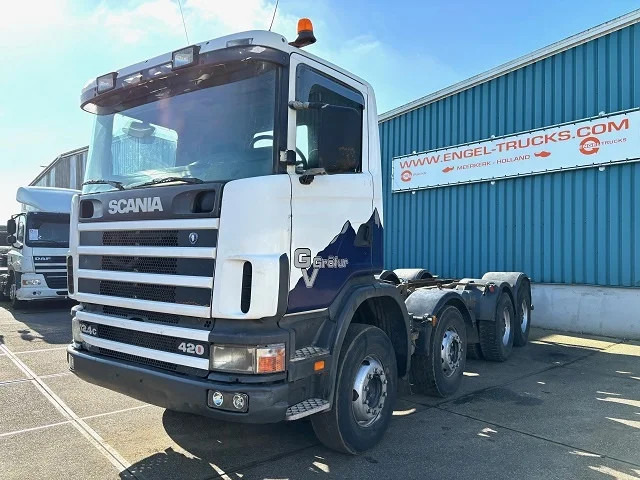 Scania R124-420 C 8x4 FULL STEEL CHASSIS (EURO 3 / FULL STEEL SUSPENSION / REDUCTION AXLES / GRS900 GEARBOX) - Šasija kravas automašīna: foto 1 Scania R124-420 C 8x4 FULL STEEL CHASSIS (EURO 3 / FULL STEEL SUSPENSION / REDUCTION AXLES / GRS900 GEARBOX) - Šasija kravas automašīna: foto 1