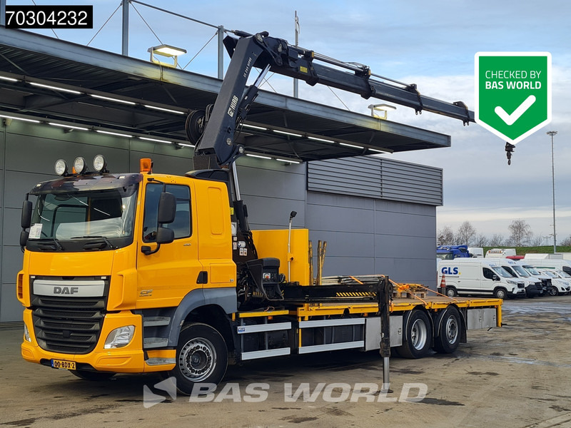 DAF CF 410 CF 6X2 HIAB 244EP-4 HIPRO Crane Kran Lift +Steering Axle Automatic Euro 6 - Bortu kravas automašīna/ Platforma, Kravas auto ar manipulatoru: foto 1 DAF CF 410 CF 6X2 HIAB 244EP-4 HIPRO Crane Kran Lift +Steering Axle Automatic Euro 6 - Bortu kravas automašīna/ Platforma, Kravas auto ar manipulatoru: foto 1